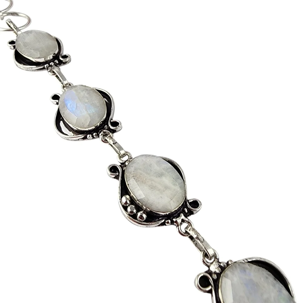 Artisan Silver Moonstone Link Bracelet